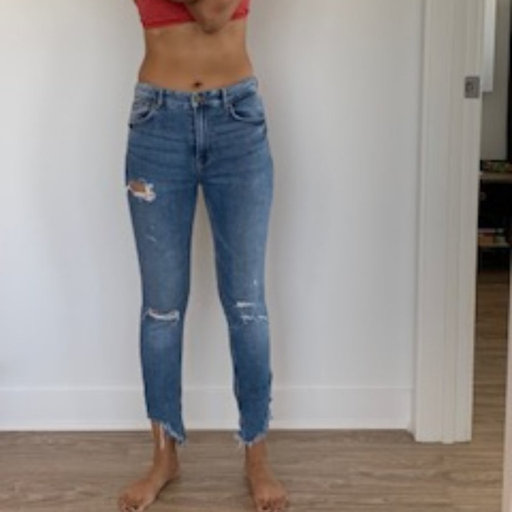 Zara ripped capris